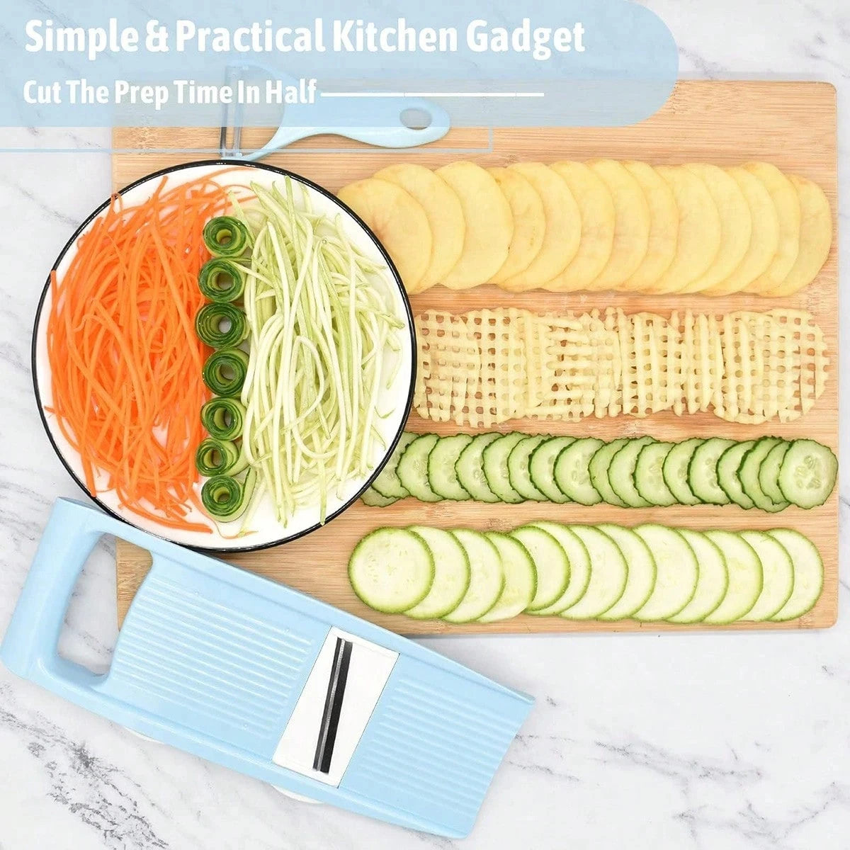 5-in-1 Multi-Functional Vegetable Slicer & Mandoline Cutter