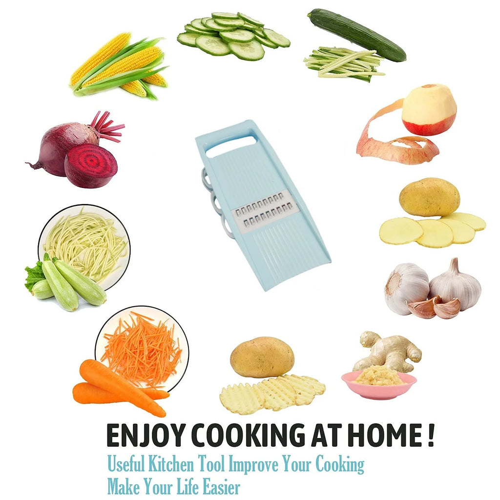 5-in-1 Multi-Functional Vegetable Slicer & Mandoline Cutter