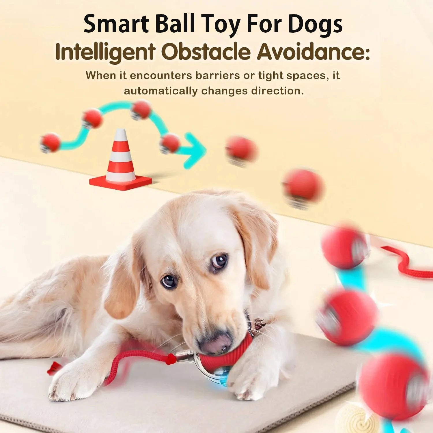 Smart Interactive Rolling Ball for Dogs & Cats